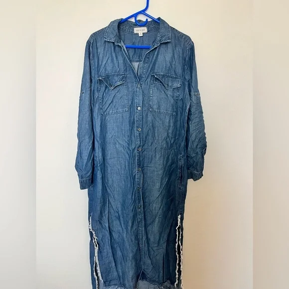 Cloth and Stone denim maxi dress chambray - Picture 2 of 10